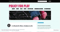 Desktop Screenshot of policyforplay.com