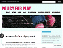 Tablet Screenshot of policyforplay.com